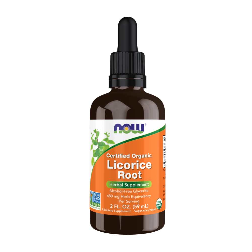 Now Foods Certified Organic Licorice Root – 480 Mg Herb Equivalency – 2 Fl Oz (59 M L)