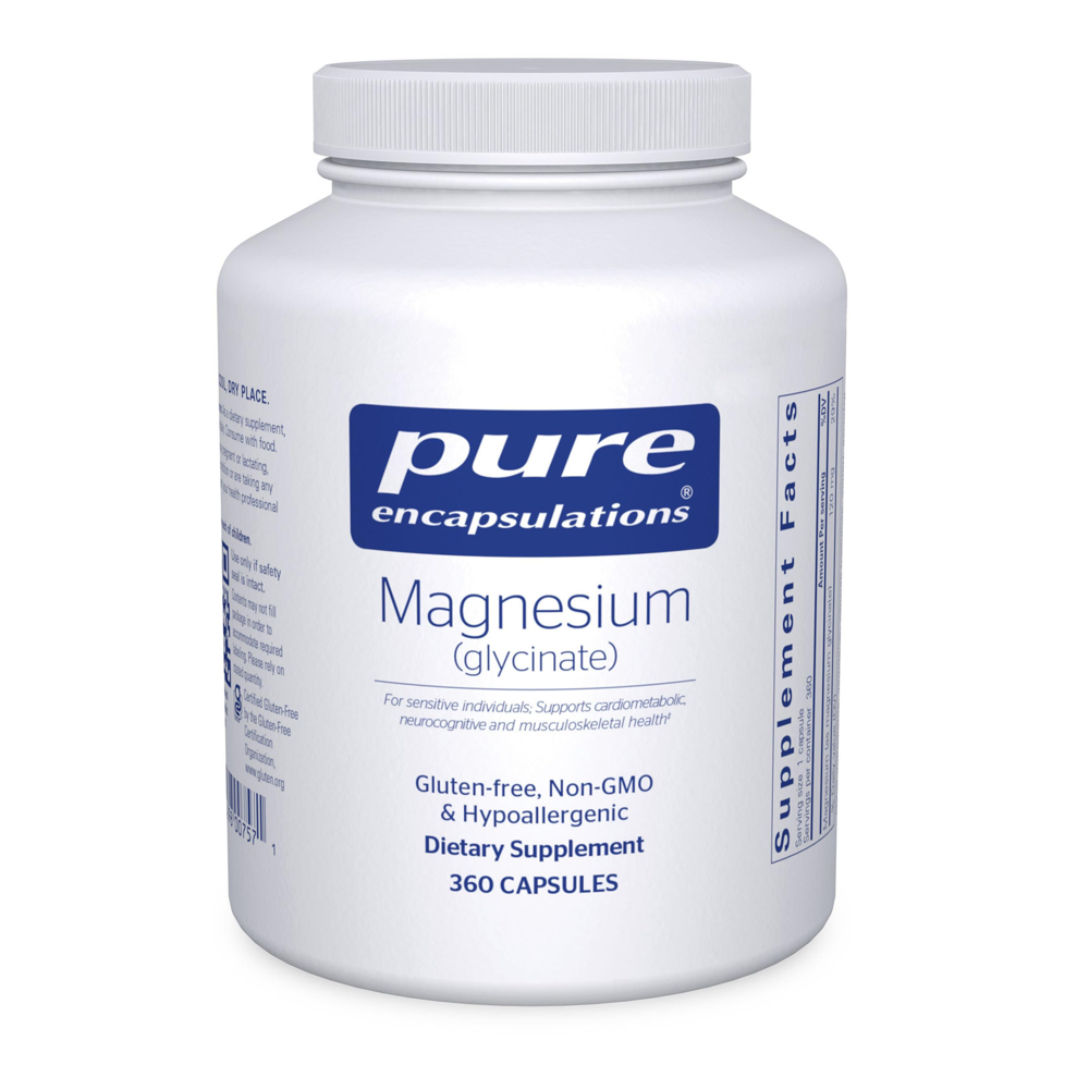 Pure Encapsulations Magnesium Glycinate - Stress Relief, Sleep & Heart Health Supplement | Gluten-Free & Non-GMO