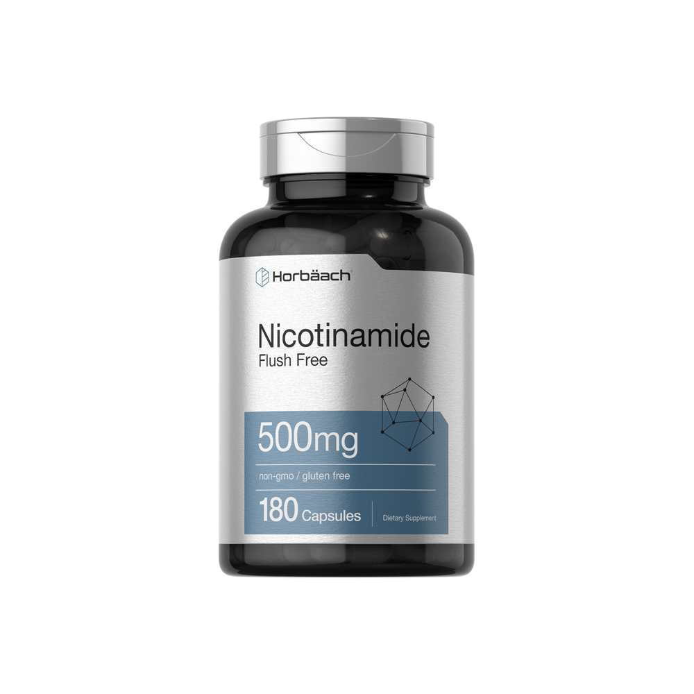 Horbäach Nicotinamide 500mg | 180 Capsules