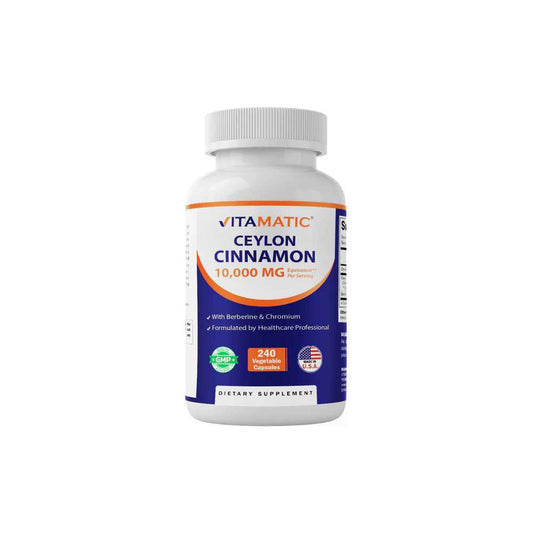 Vitamatic Ceylon Cinnamon 10000mg - 240 Vegetable Capsules