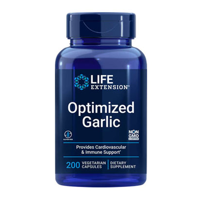 Life Extension Optimized Garlic Standardized Garlic Capsules 200 Vegetarian Capsules