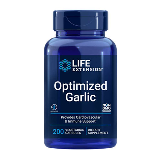 Life Extension Optimized Garlic Standardized Garlic Capsules 200 Vegetarian Capsules