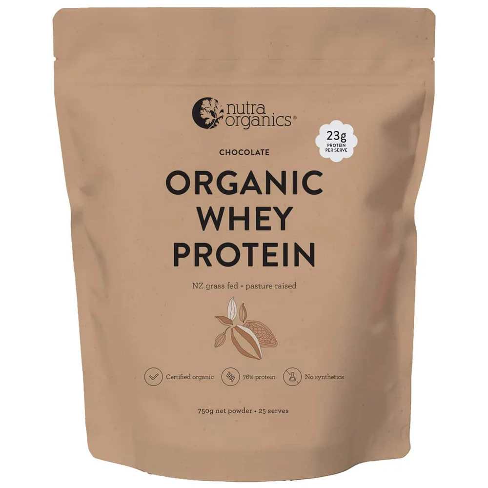 Nutra Organics Organic Whey Protein - Chocolate 750g