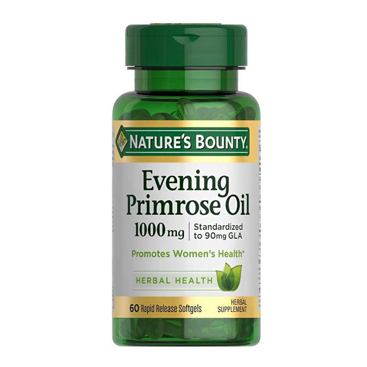 Nature's Bounty Evening Primrose Oil 1000mg – Women's Health Support, 60 Softgels