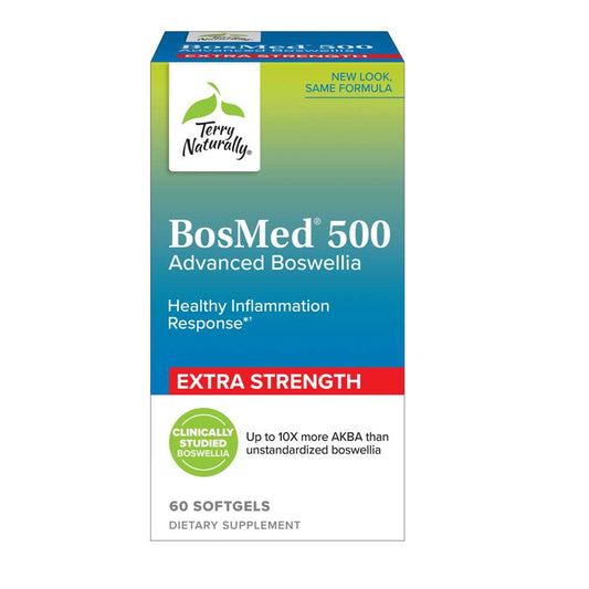 Terry Naturally Bos Med 500 | Clinically Studied Boswellia | up To 10 X More Akba | 60 Softgels