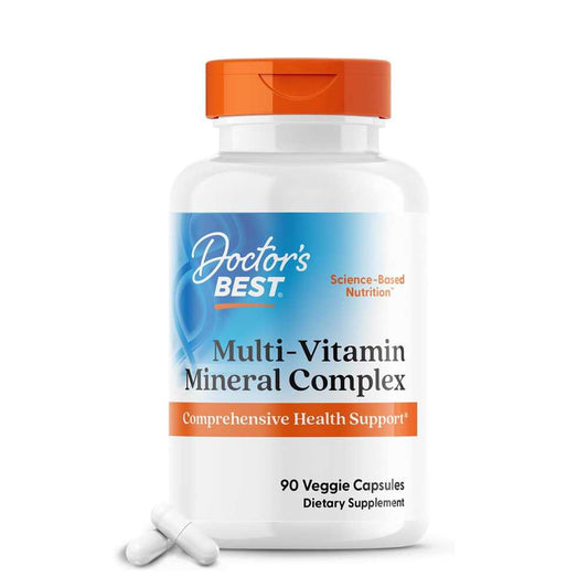 Doctors Best Multi-Vitamin Mineral Complex, Comprehensive Health Support,90 Veggie Capsules