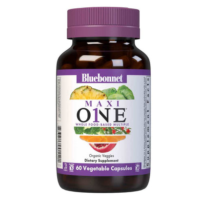 Bluebonnet Nutrition Maxi One Whole Food-Based Multiple (with Iron) 60 Caps
