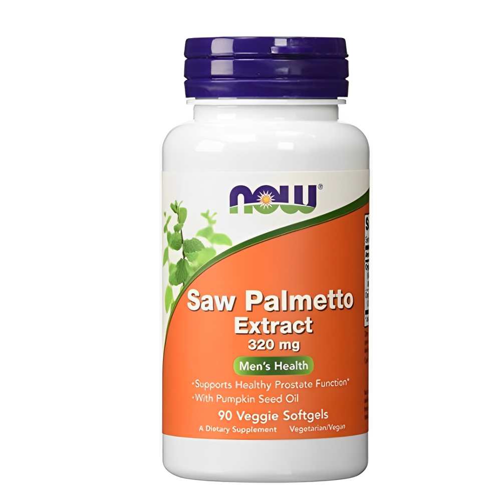 Now Saw Palmetto Extract 320mg with Pumpkin Seed Oil – Prostate Support, Men's Health, 90 Veggie Softgels