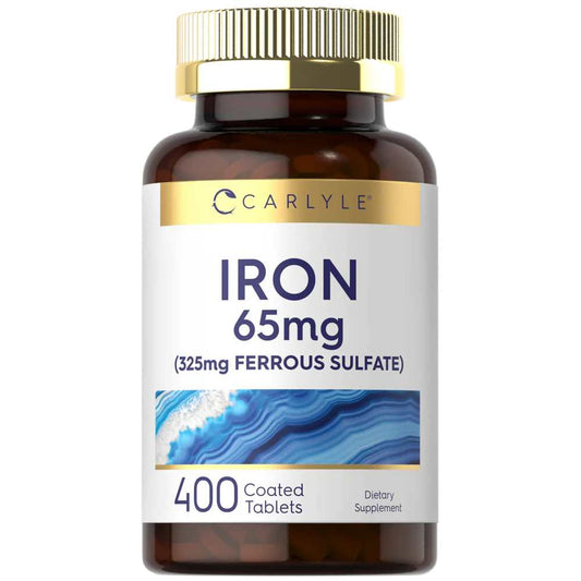 Carlyle Nutritionals Iron Ferrous Sulfate 65mg | 400 Tablets
