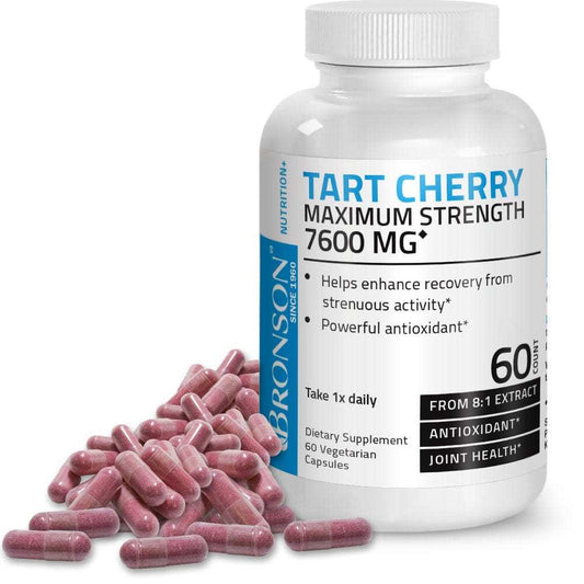Bronson Vitamins Tart Cherry Extract Maximum Strength - 7,600 Mg 60 Caps