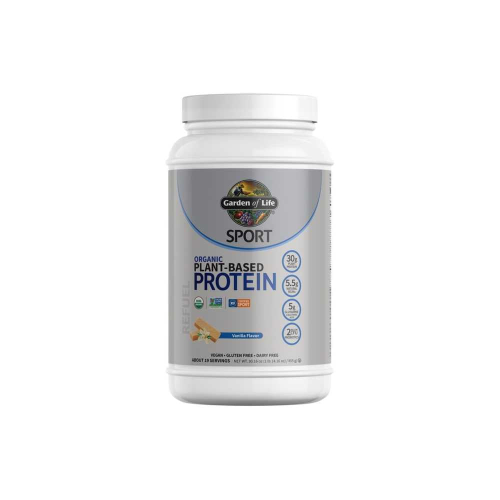 Garden of Life Sport Organic Plant-Based Protein Powder - Vanilla 855g