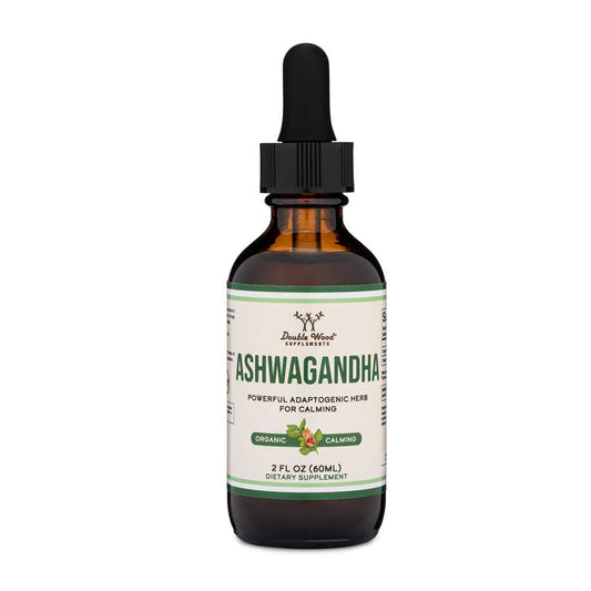 Double Wood Ashwagandha – Organic Liquid Adaptogen for Stress & Calm | 2 Fl Oz (60 M L)