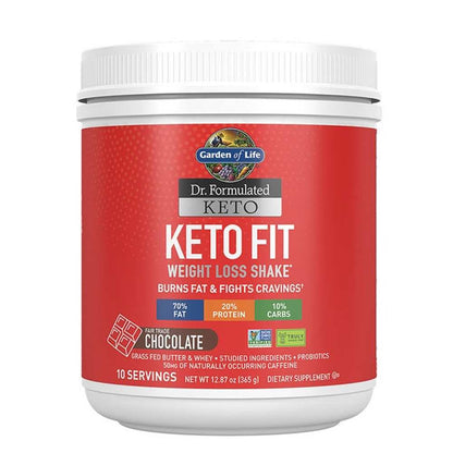 Garden of Life Dr. Formulated Keto Fit Weight Loss†* Shake Chocolate 12.87oz (365g) Powder