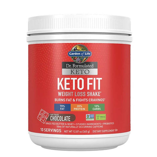 Garden of Life Dr. Formulated Keto Fit Weight Loss†* Shake Chocolate 12.87oz (365g) Powder