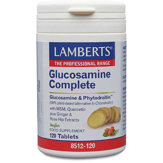 Lamberts Glucosamine Complete with MSM, Quercetin, Ginger & Rose Hip – 120 Tablets