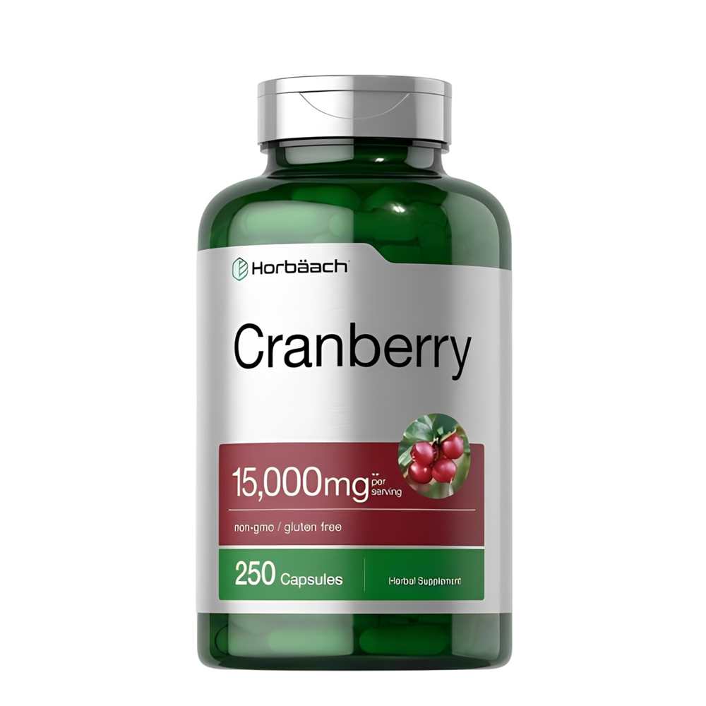 Horbäach Cranberry 15,000mg – High-Potency Urinary Tract Support, 250 Capsules