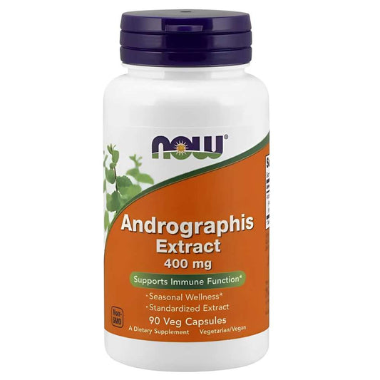 Now Foods Andrographis Extract 400mg – Standardized Immune Support & Seasonal Wellness (90 Veg Capsules)