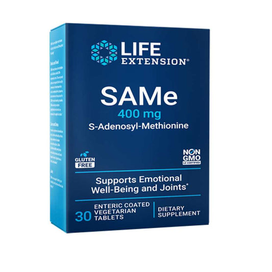 Life Extension Sa Me S-Adenosyl-Methionine 400 Mg, 30 Enteric-Coated Vegetarian Tablets