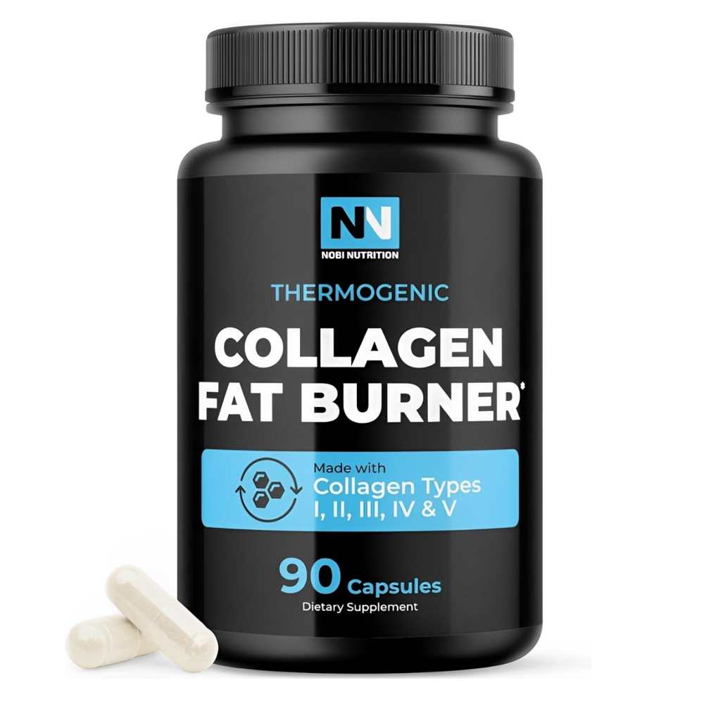 Nobi Nutrition Thermogenic Collagen Fat Burner Made with Collagen Types I, Ii, Iii, Iv & v 90 Capsules