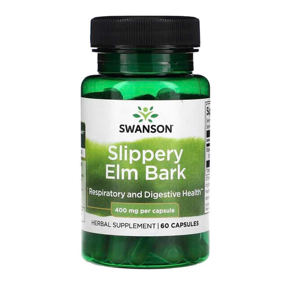 Swanson Slippery Elm Bark  400 mg  60 Capsules