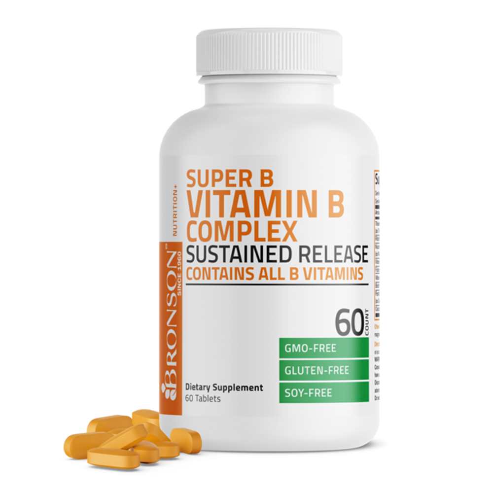 Bronson Vitamins Vitamin B Complex Sustained Release 60 Tabs