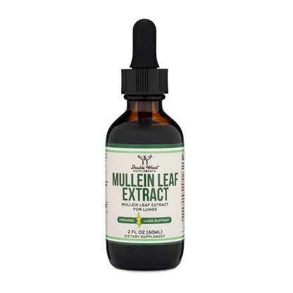 Double Wood Organic Mullein Leaf – Liquid Herbal Lung Cleanse & Support | 60m L