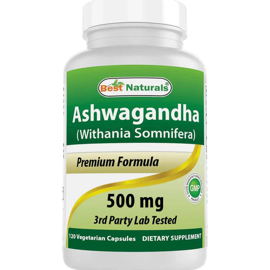 Best Naturals Ashwagandha 500mg 120 Capsules