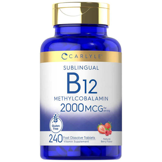 Carlyle Nutritionals Vitamin B-12 2000mcg per serving | 240 Tablets