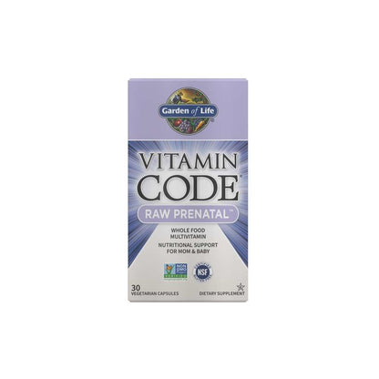 Garden of Life Vitamin Code Raw Prenatal 30 Capsules