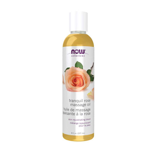 Now Foods Tranquil Rose Massage Oil – Calming Blend with Rose, Jojoba & Almond Oils – Aromatherapy Body Oil – 237 M L