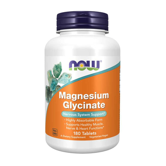 Now Foods Magnesium Glycinate – Nervous System & Muscle Support – 180 Tablets