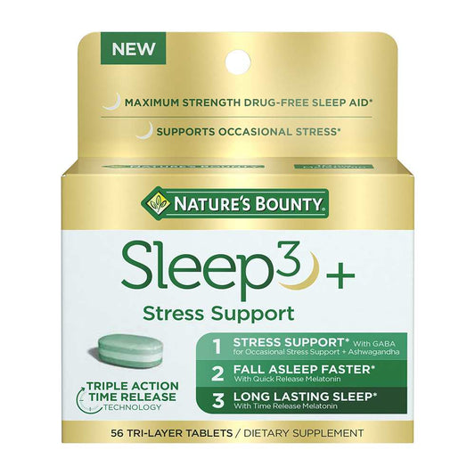 Nature's Bounty Sleep3 + Stress Support 56 Tablets
