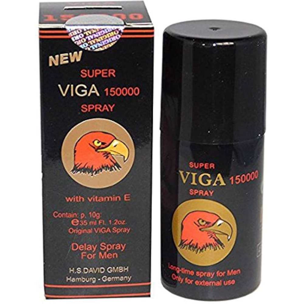 New Super Viga 150000 Spray with Vitamin E – Original Delay Spray for Men by H.S. David Gmb H, Germany