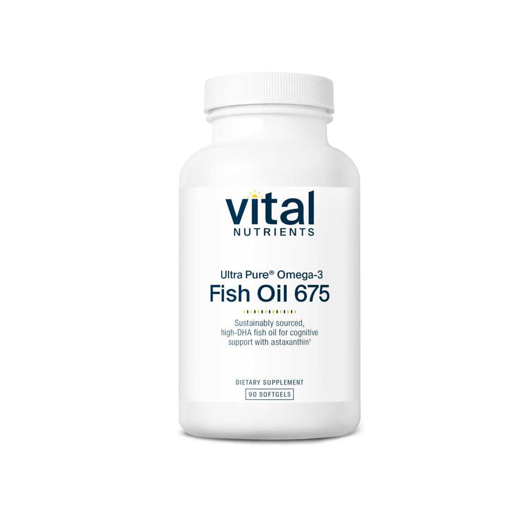 Vital Nutrients Ultra Pure® Fish Oil 675 High Omega-3 Dha Pharmaceutical Grade 90 Softgels