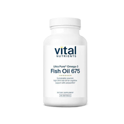 Vital Nutrients Ultra Pure® Fish Oil 675 High Omega-3 Dha Pharmaceutical Grade 90 Softgels