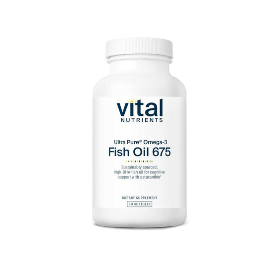 Vital Nutrients Ultra Pure® Fish Oil 675 High Omega-3 Dha Pharmaceutical Grade 90 Softgels
