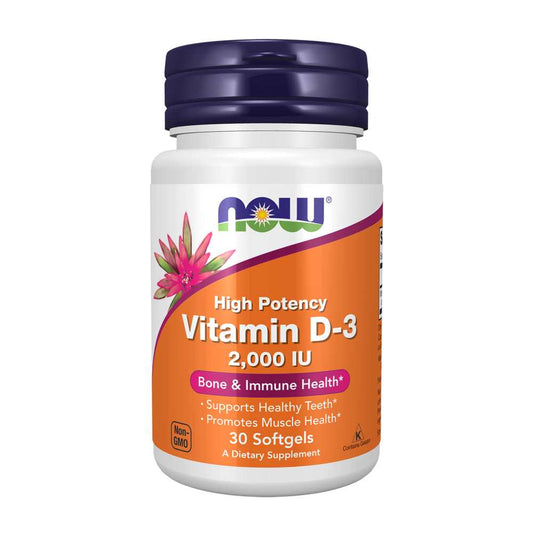 Now Foods Vitamin D-3 2000 Iu – Bone & Immune Health – 30 Softgels