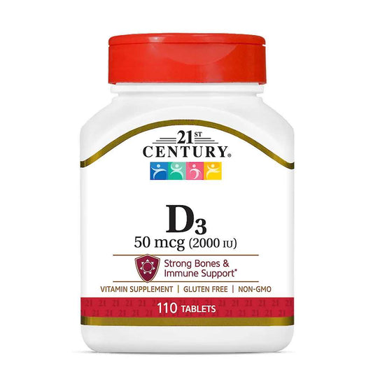21st Century Vitamin D3 50 Mcg (2000 Iu) 110 Tabs