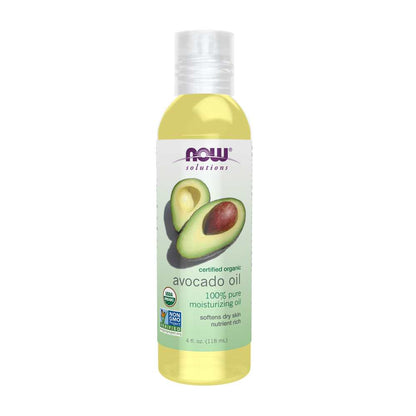 Now Foods Avocado Oil – 100% Pure & Certified Organic – Deep Moisturizing Skin & Hair Oil – 118 M L