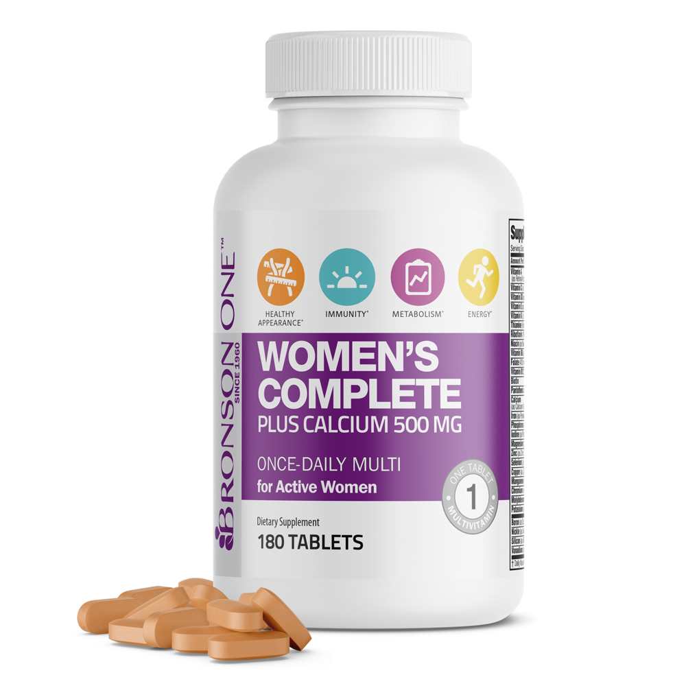 Bronson Vitamins Bronson One™ Women's Complete Multi Vitamin Multi Mineral - 180 Tablets
