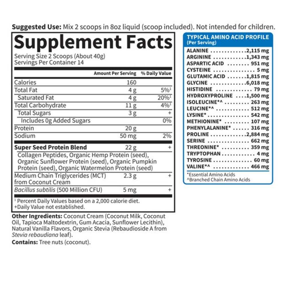 Garden of Life Grass Fed Collagen Protein Vanilla 19.75 (560g) Powder