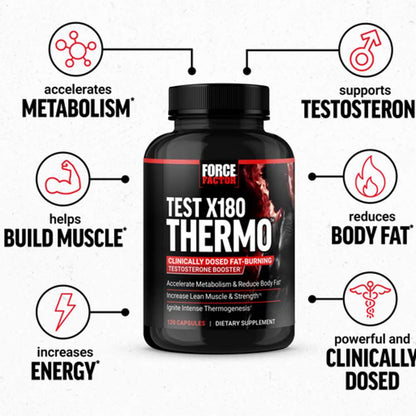 Force Factor Test X180 Thermo – 120 Capsules