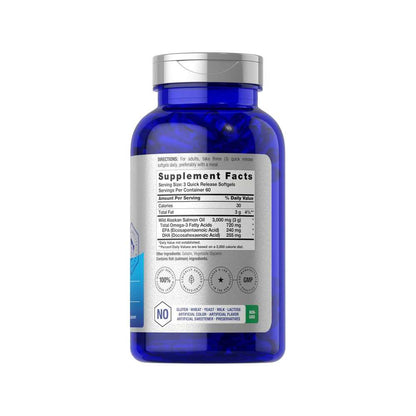 Horbäach Fish Oil Salmon 3000mg per Serving | 180 Softgels