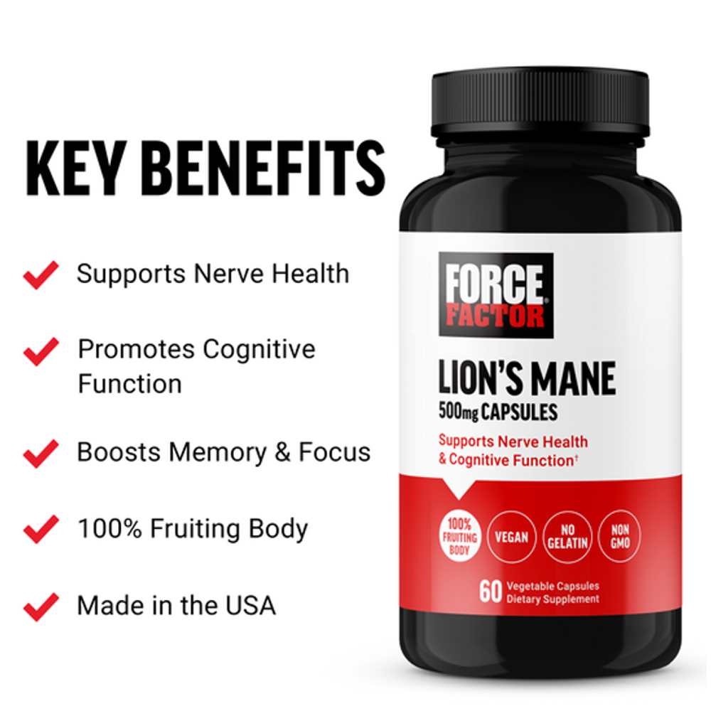 Force Factor Lion’s Mane – 60 Capsules