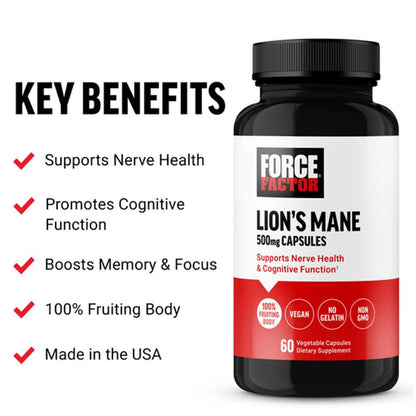 Force Factor Lion’s Mane – 60 Capsules