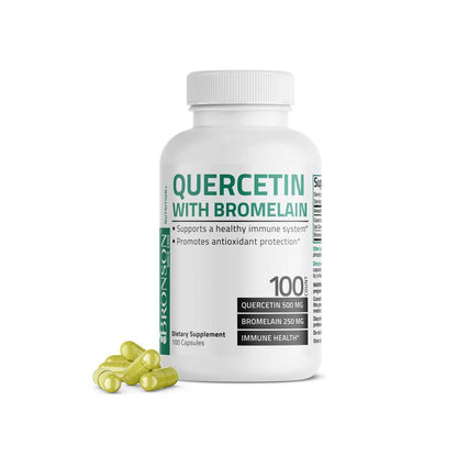 Bronson Vitamins Quercetin & Bromelain - 100 Capsules