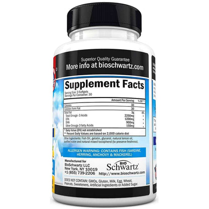 Bio Schwartz Omega-3 Fish Oil – 90 Softgels