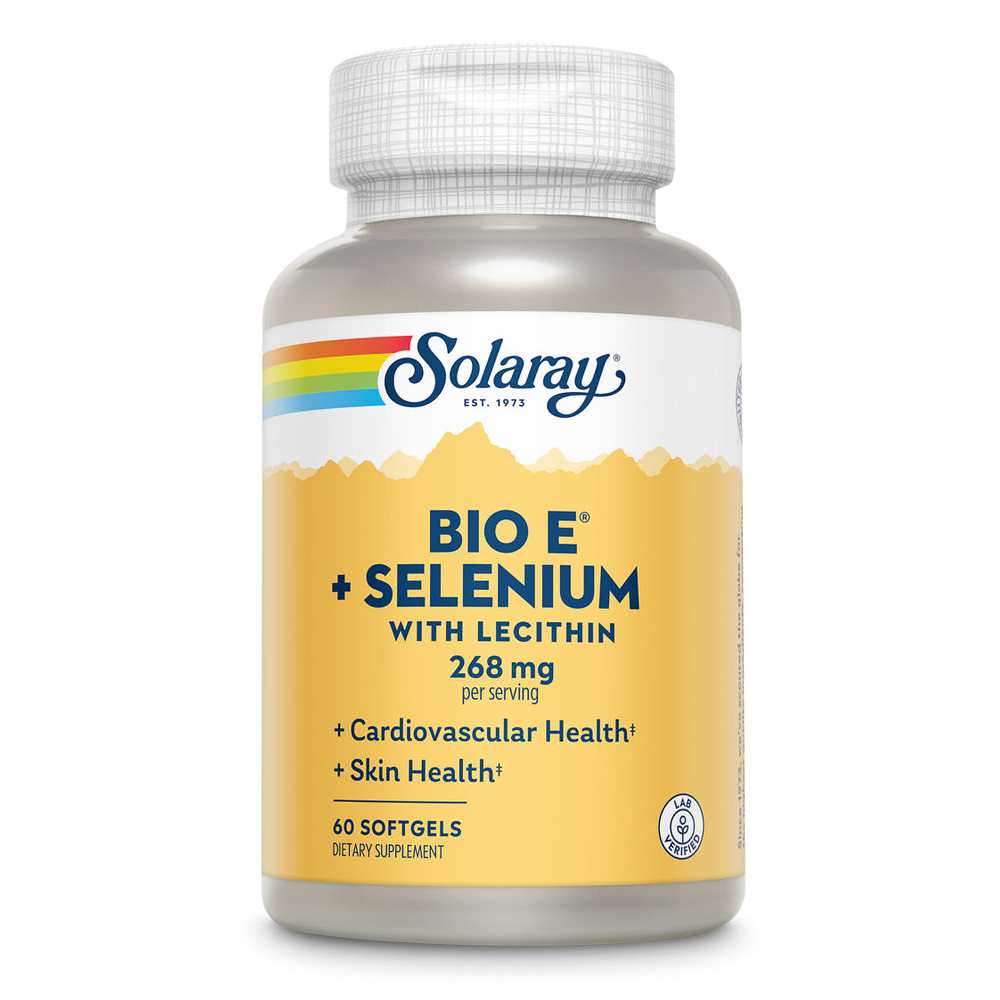 Solaray Bio Vitamin E + Selenium 268mg 60 Softgels