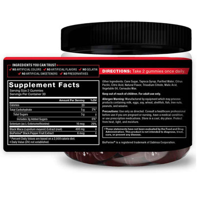 Force Factor Black Maca – 60 Gummies