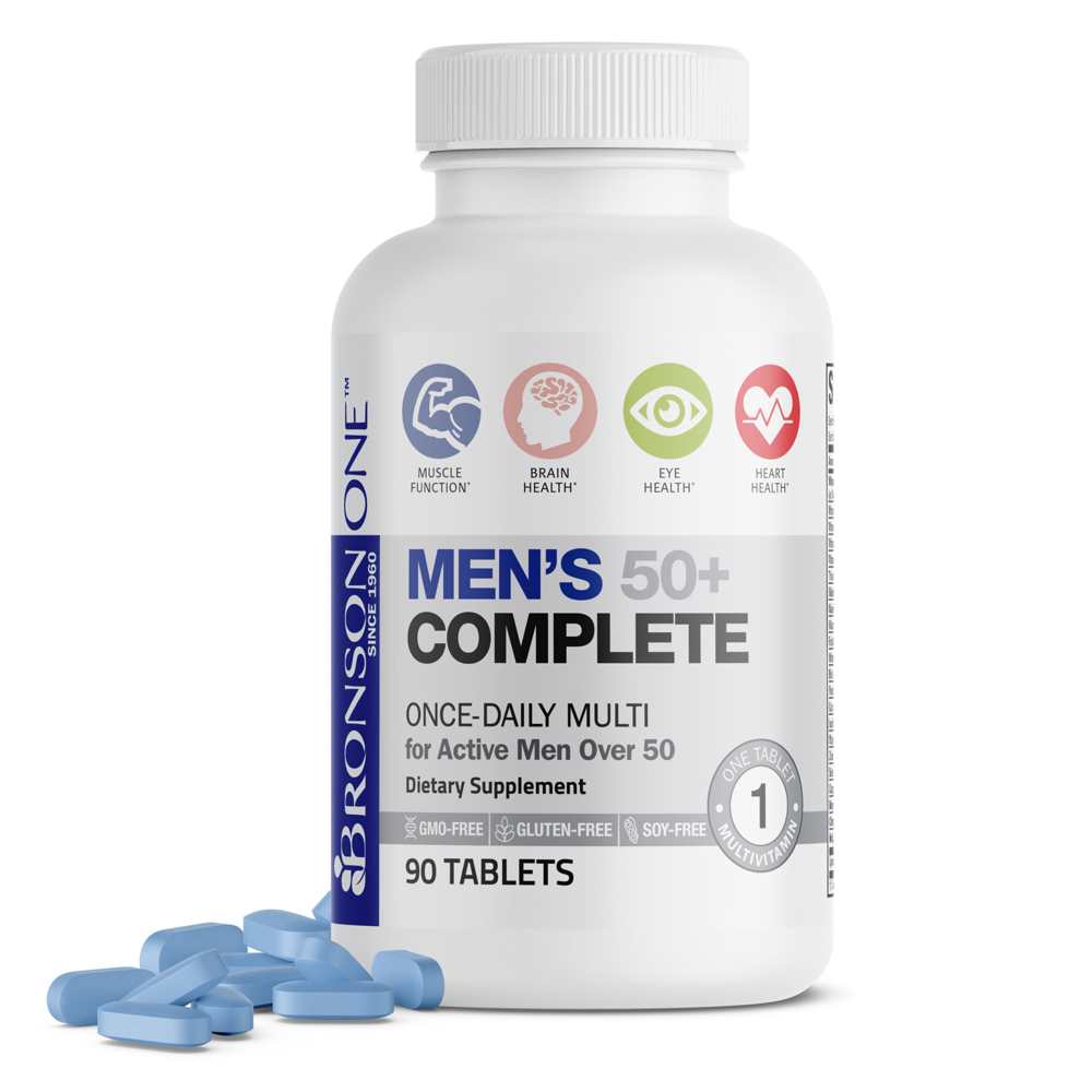 Bronson Vitamins Bronson One™ Men's 50+ Complete Once-Daily Multivitamin 90 Tabs